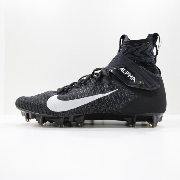 Nike Alpha Menace Elite 2 Black Flyknit Football Cleats - 14.5 - Picture 1 of 7